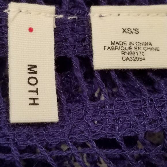 Anthropologie Moth Turson Netted Tassel Vest $98 Size XS/S - Picture 7 of 9